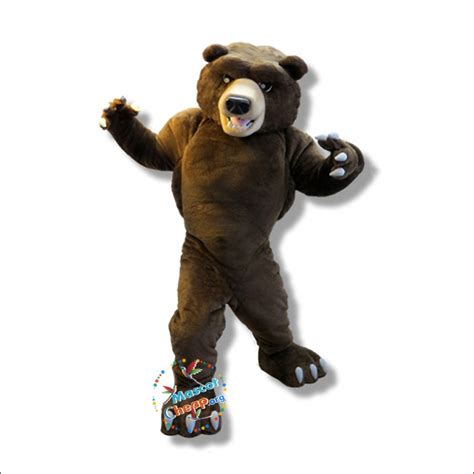 Grizzly bear mascot ensemble